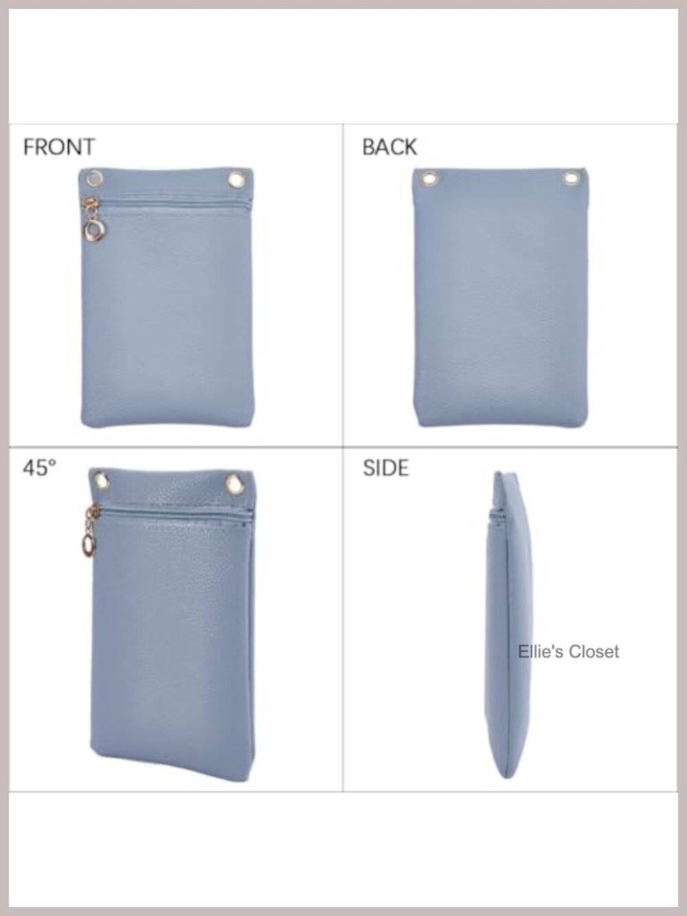 Small PU Leather Crossbody Phone Bag with Adjustable Strap - Picture 4 of 6